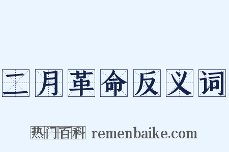 二月革命反义词是什么意思的图片